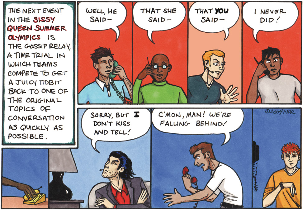 The Outfield queer sports comic
