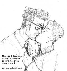 Pacific Rim Newton Geiszler and Hermann Gottleib making out