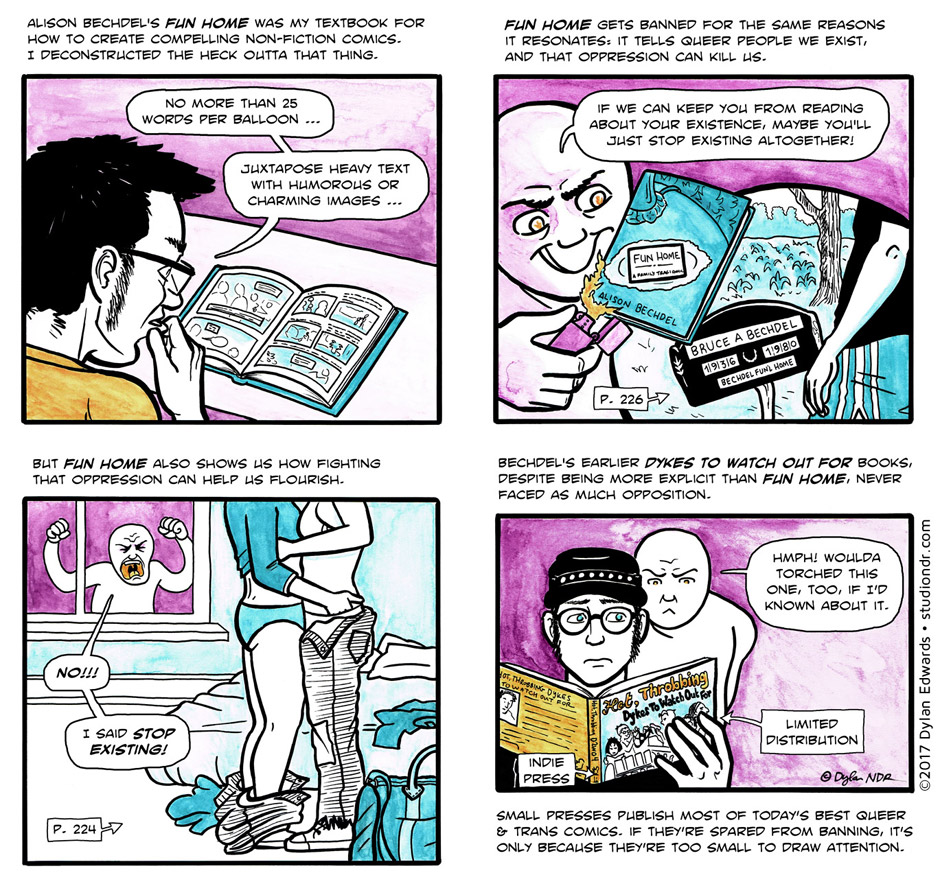 Banned Books comic Fun Home Alison Bechdel