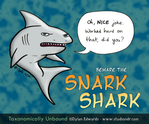 Taxonomically Unbound pun comics Snark Shark