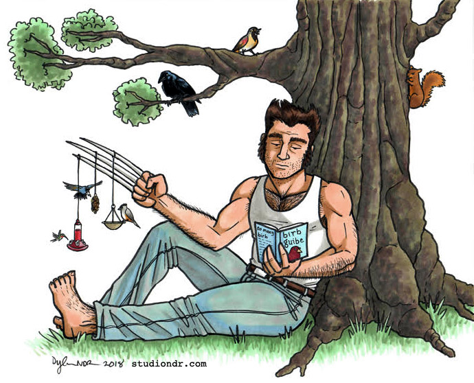 Wolverine is secretly a bird nerd