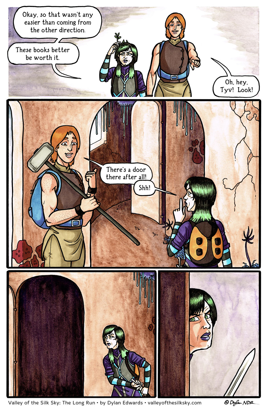 Valley of the Silk Sky queer YA sci-fi fantasy webcomic