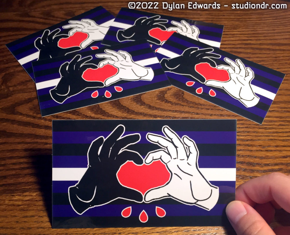 Our Flag Means Death fan merch - Izzy Hands leather pride sticker